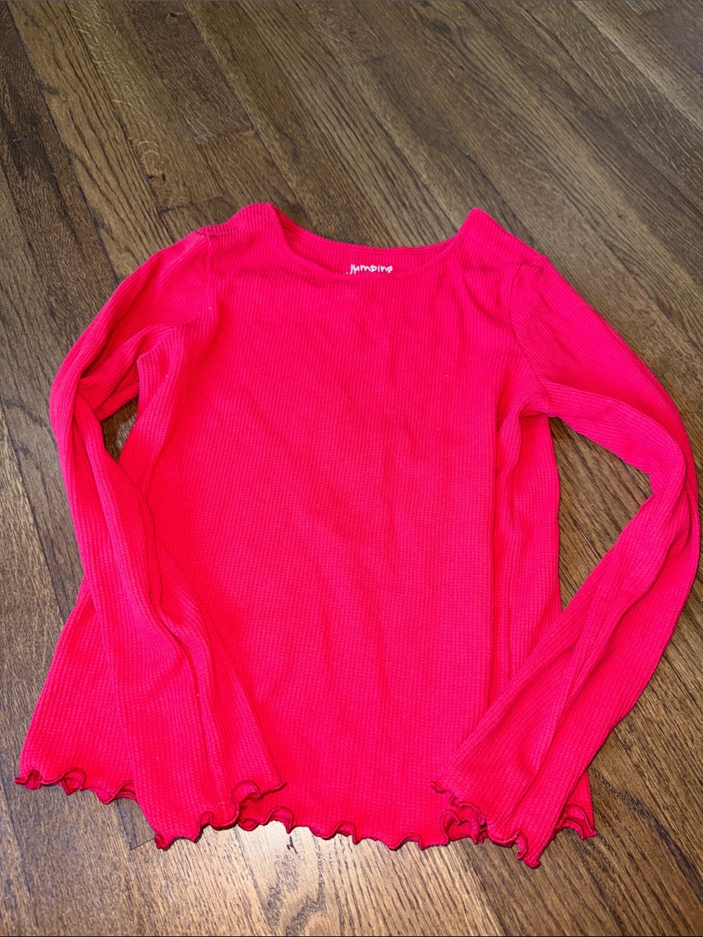jumping beans Red Waffle Knit Scoop Neck Sweater